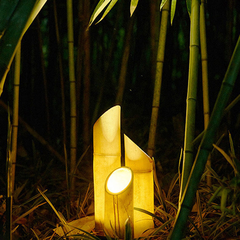 Solara Bamboo Garden Light | Resin LED Outdoor Landscape Lamp