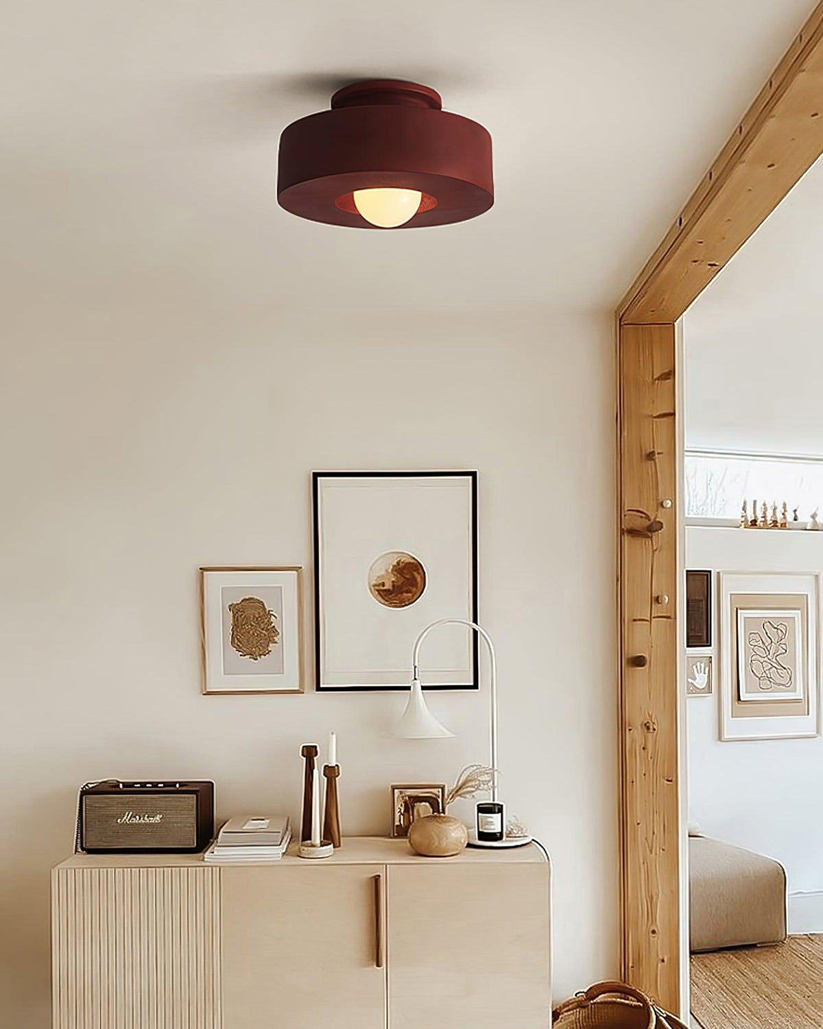 Stacked Resin Flush Ceiling Lamp