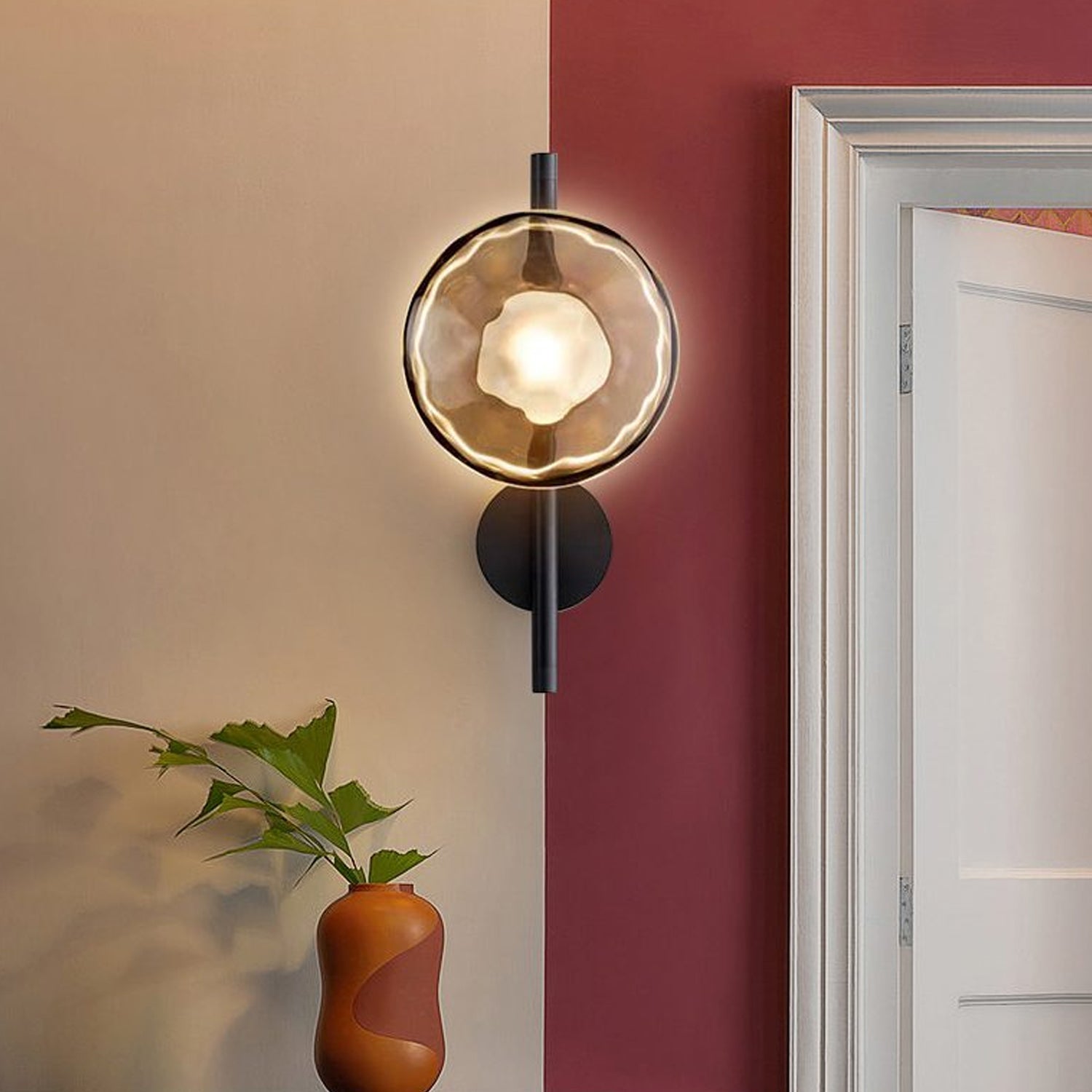 Tranquil Elegance Glass Wall Lamp