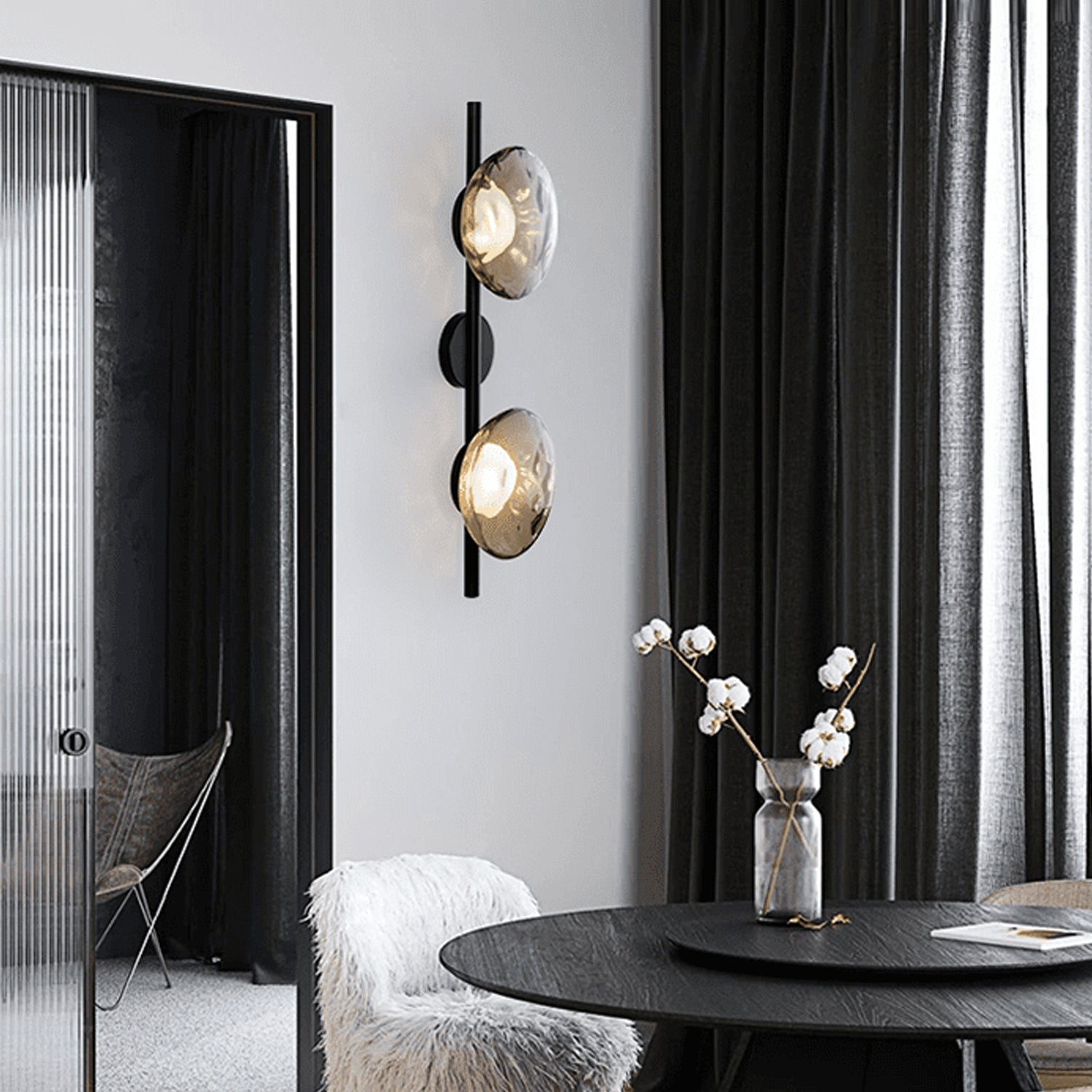 Tranquil Elegance Glass Wall Lamp