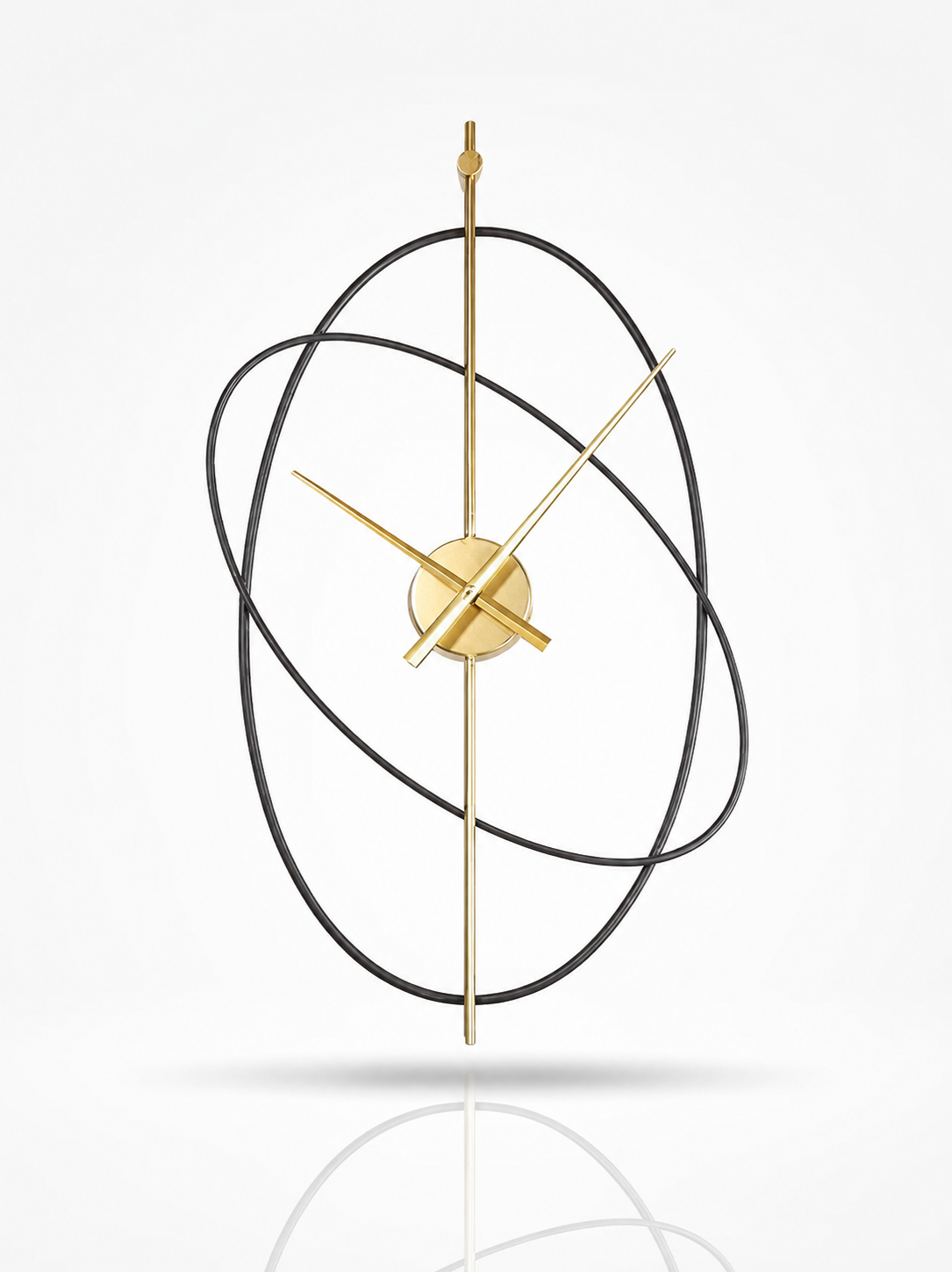 Geometric Open-Frame Wall Clock