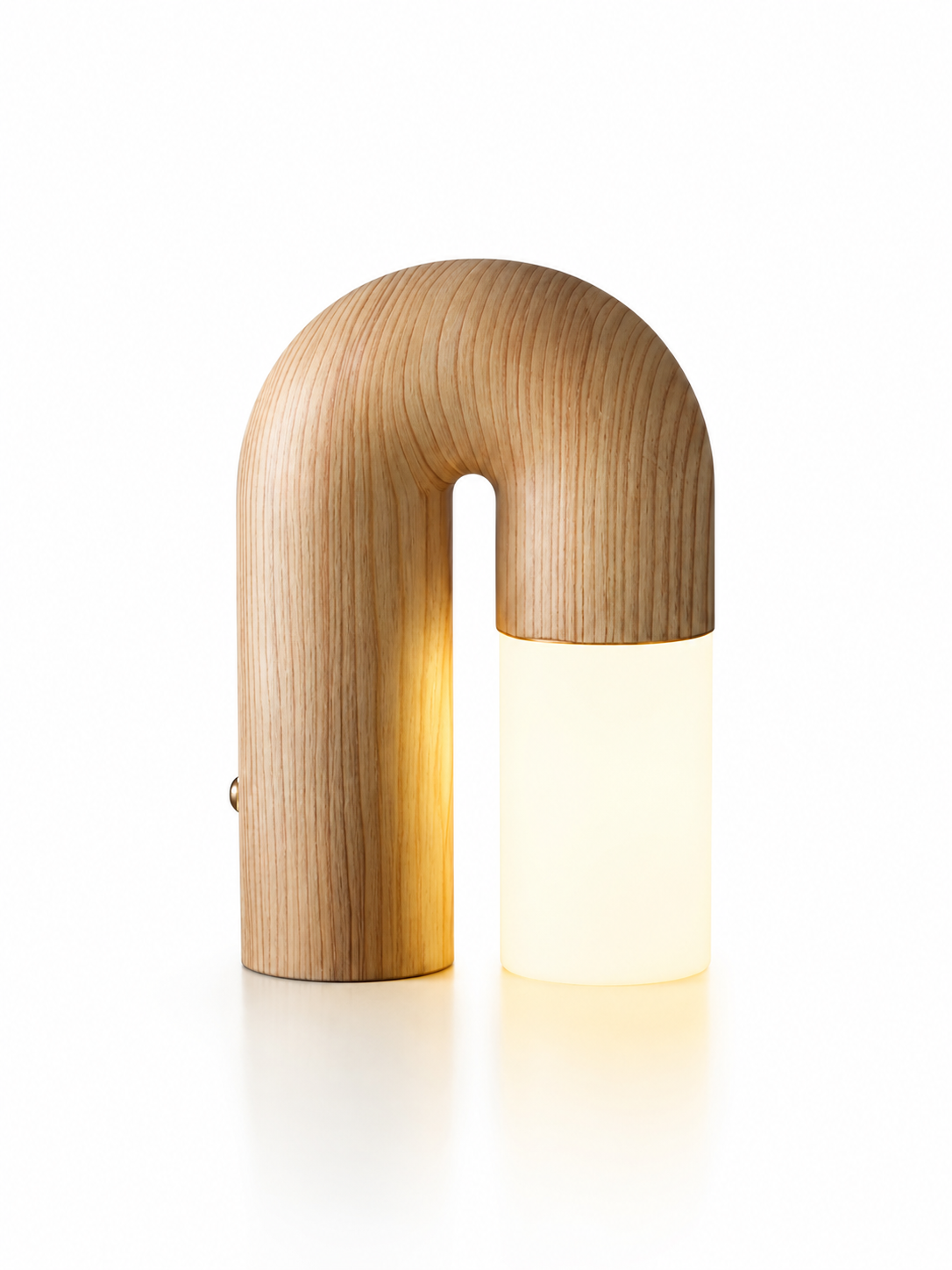 Arco Ash Wood Table Lamp