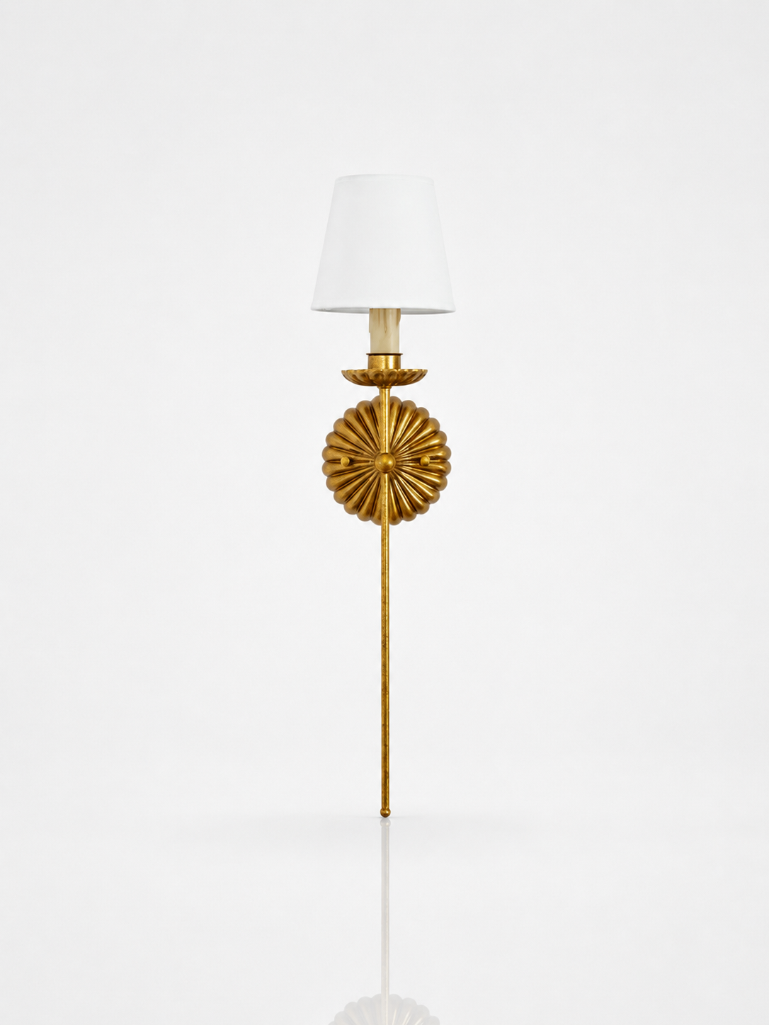 Vintage Gold Leaf Wall Lamp