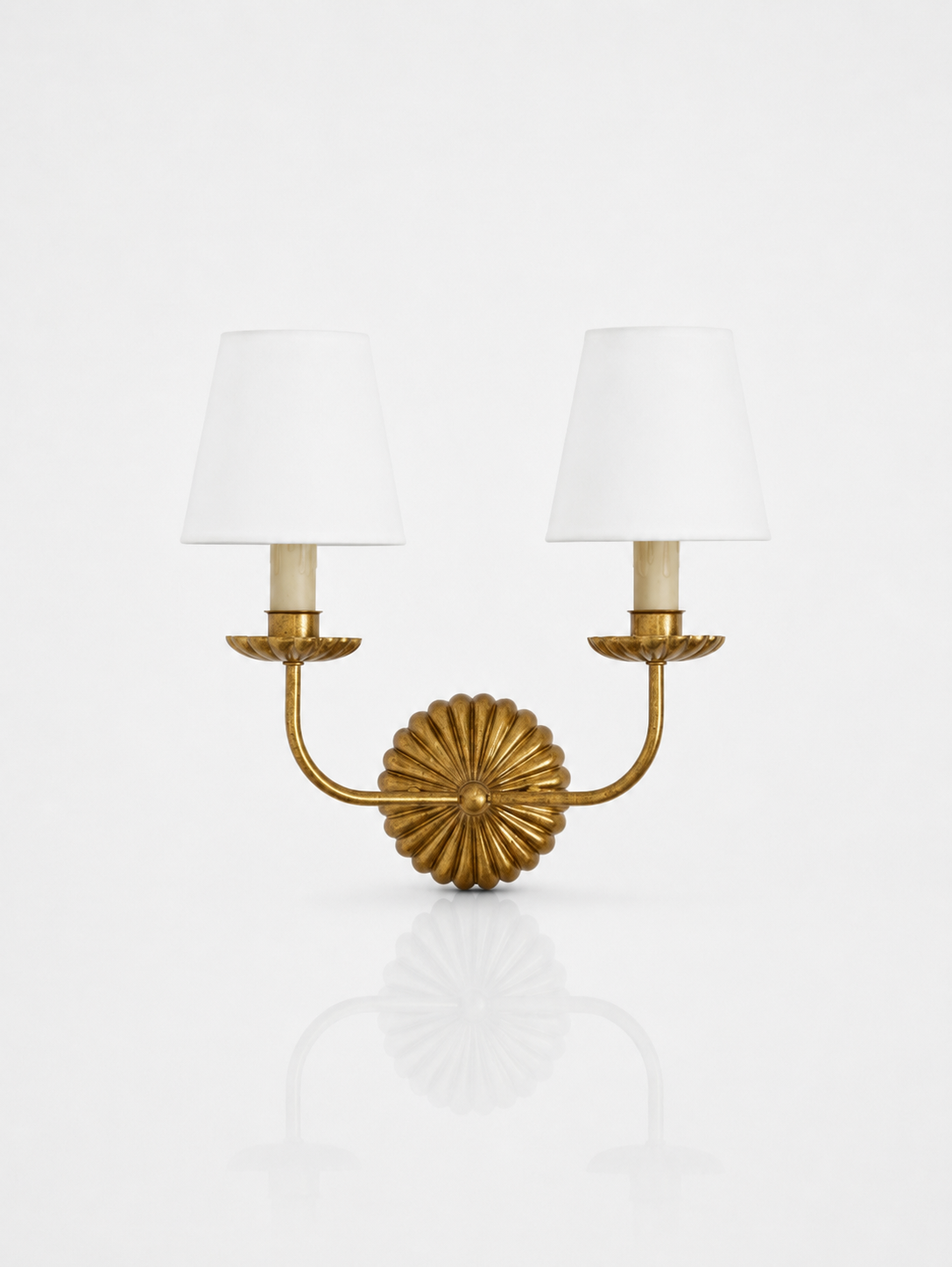 Vintage Gold Leaf Wall Lamp