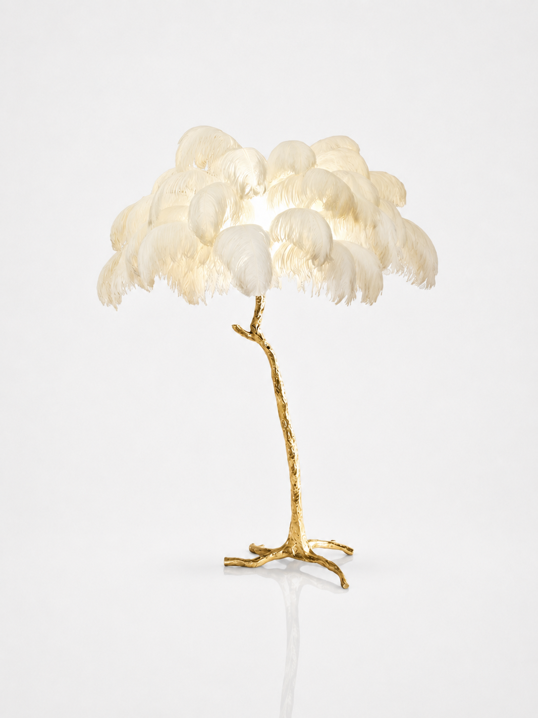 Palm Feather Glow Floor Lamp