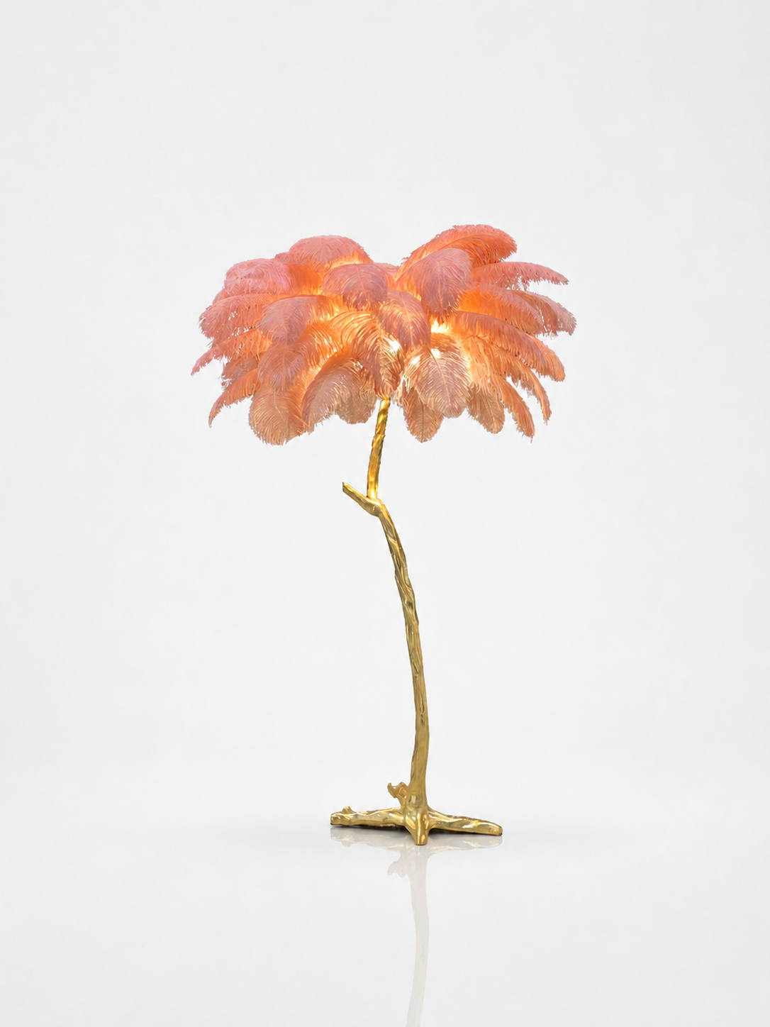 Palm Feather Glow Floor Lamp