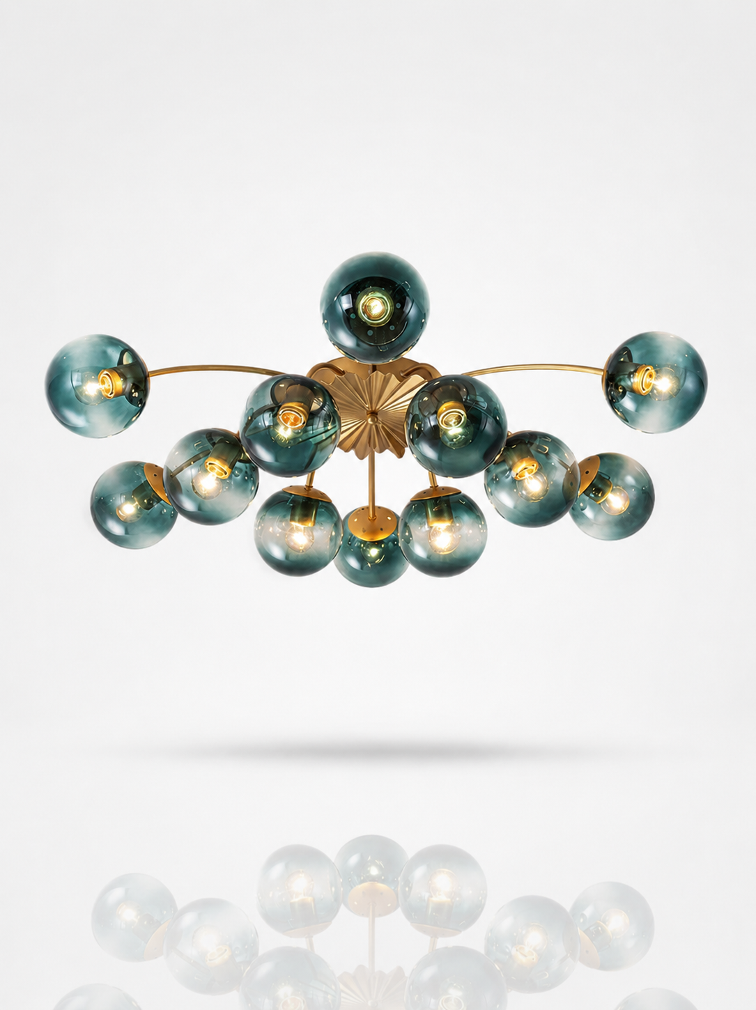 Azure Bloom Bubble Chandelier