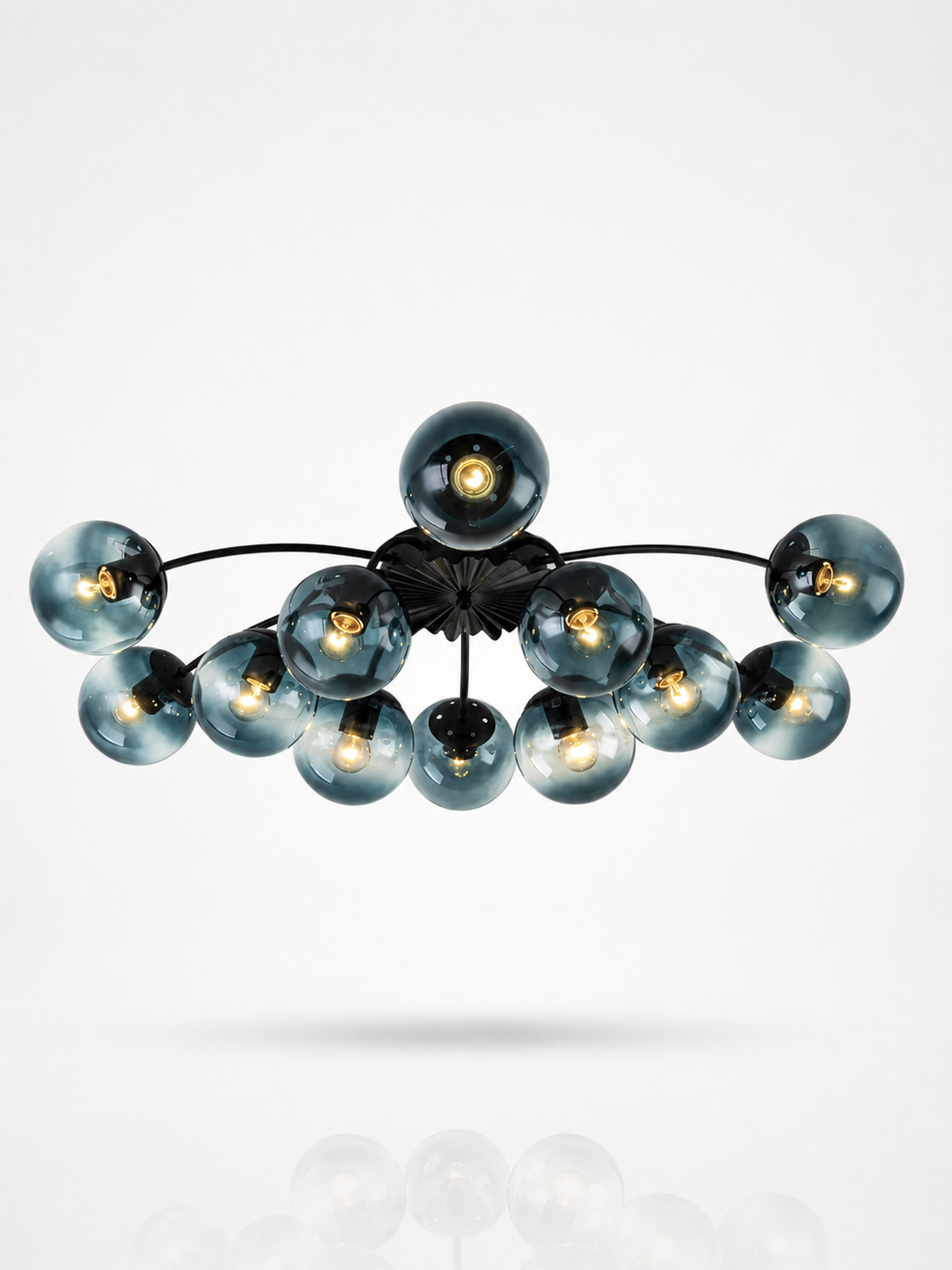 Azure Bloom Bubble Chandelier