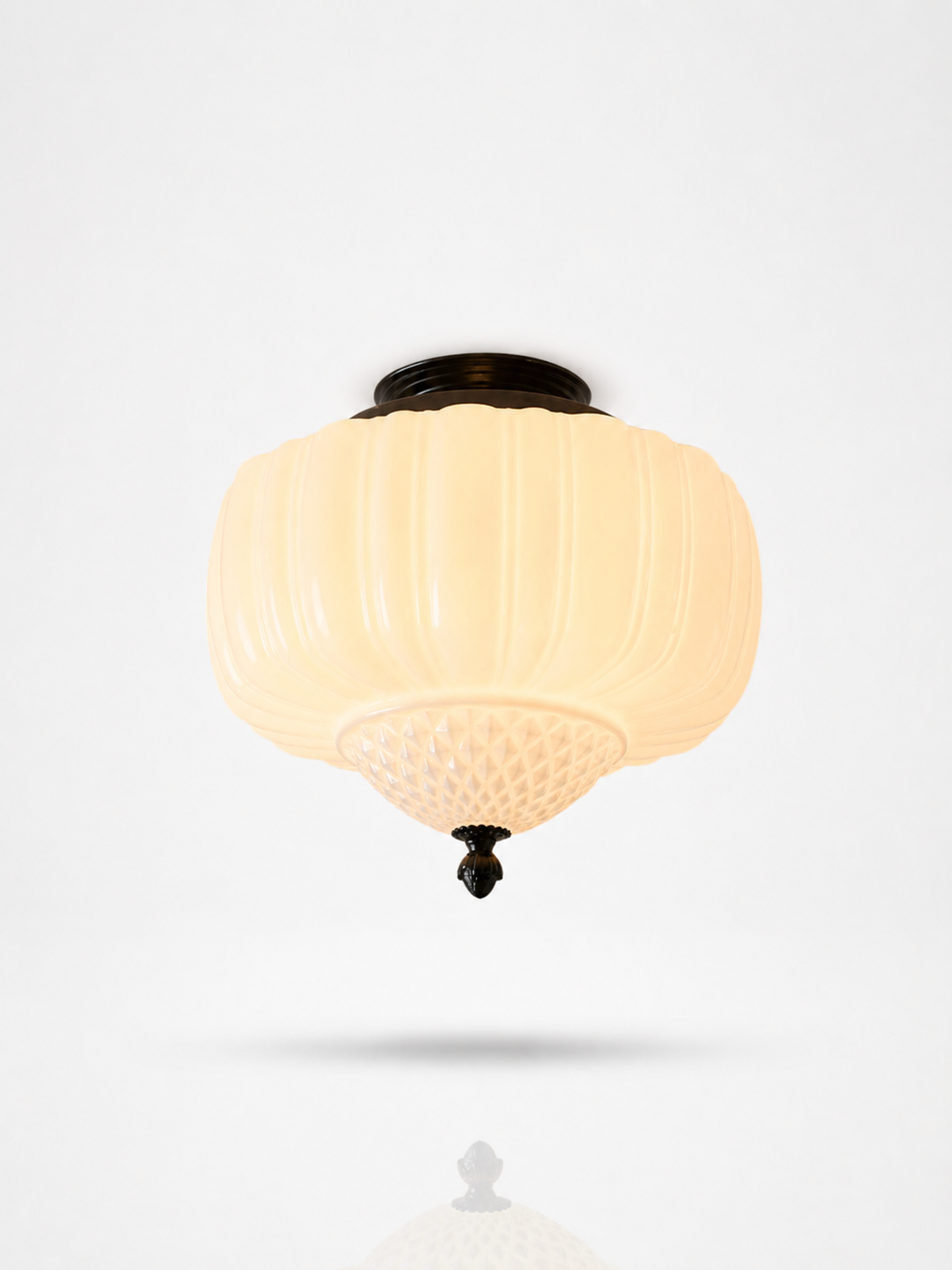 Geometric Drum Flush Mount Ceiling Lamp