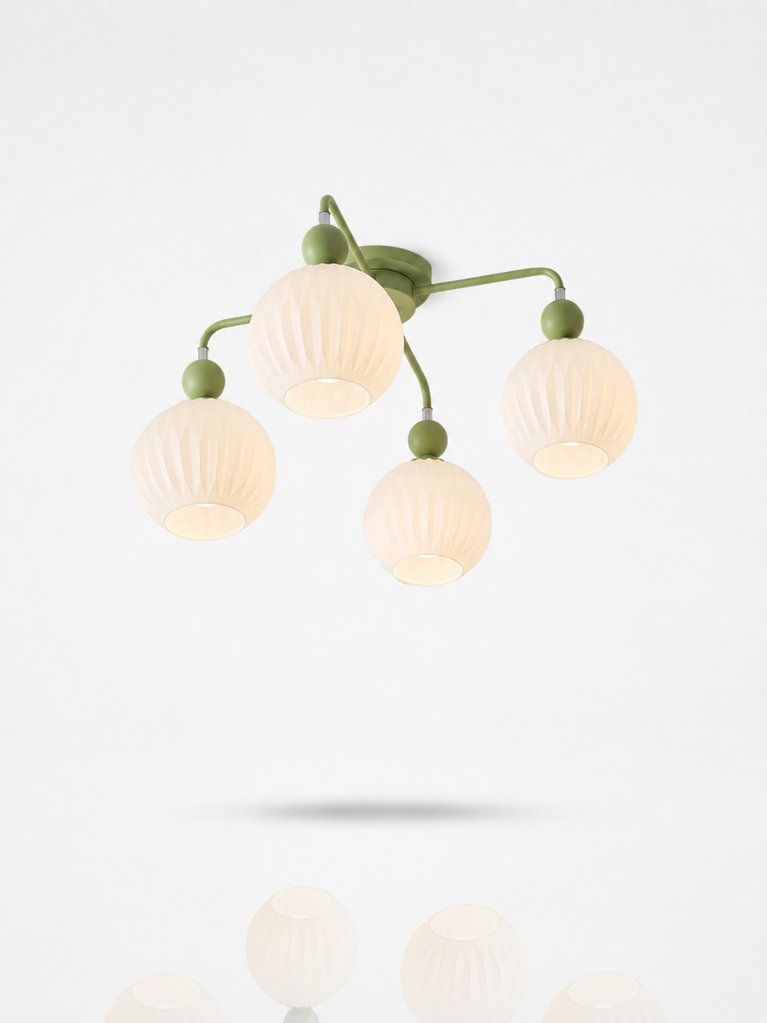 Pumpkin Glass Multi-Head Ceiling Lamp
