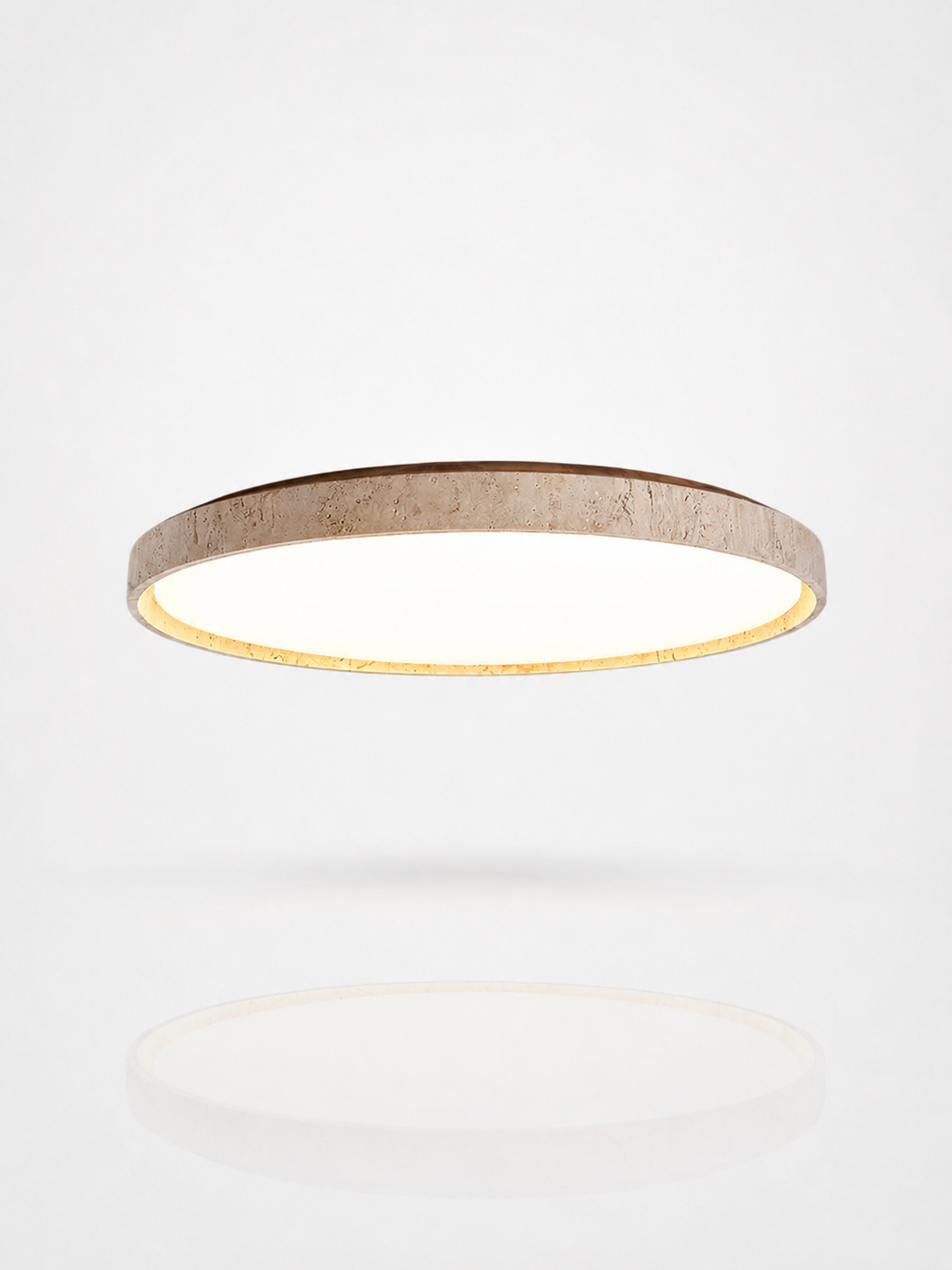 Round Travertine Ceiling Lamp