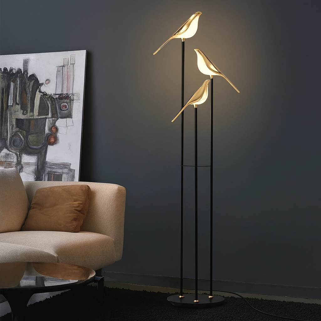 Avia Bird Floor Lamp Acrylic Aluminium LED
