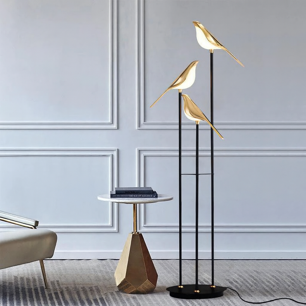 Avia Bird Floor Lamp Acrylic Aluminium LED