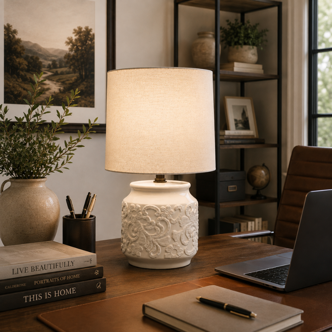 Ceramic Table Lamp White