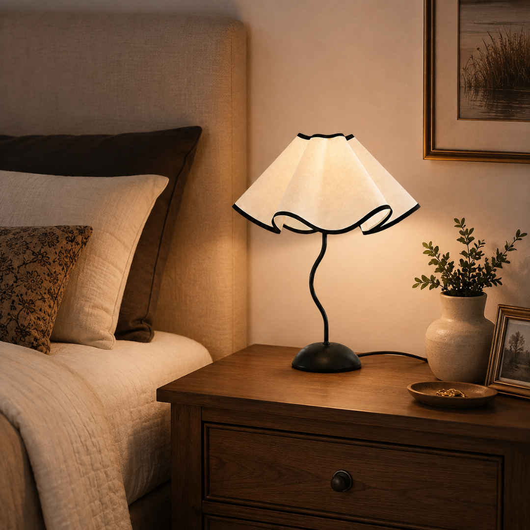 Pleated Fabric Shade Table Lamp