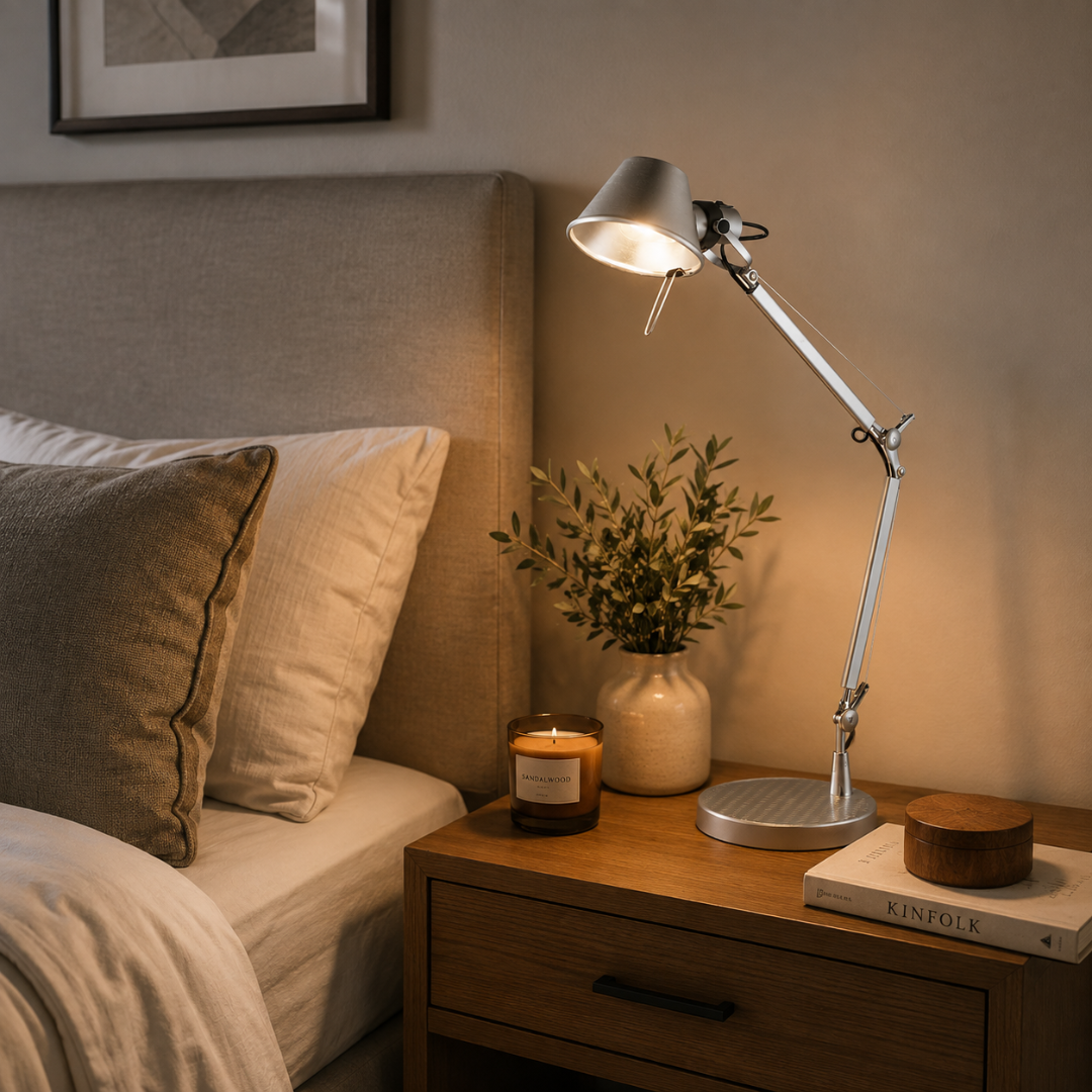 Pavo S Table Lamp Aluminium with Adjustable Arm