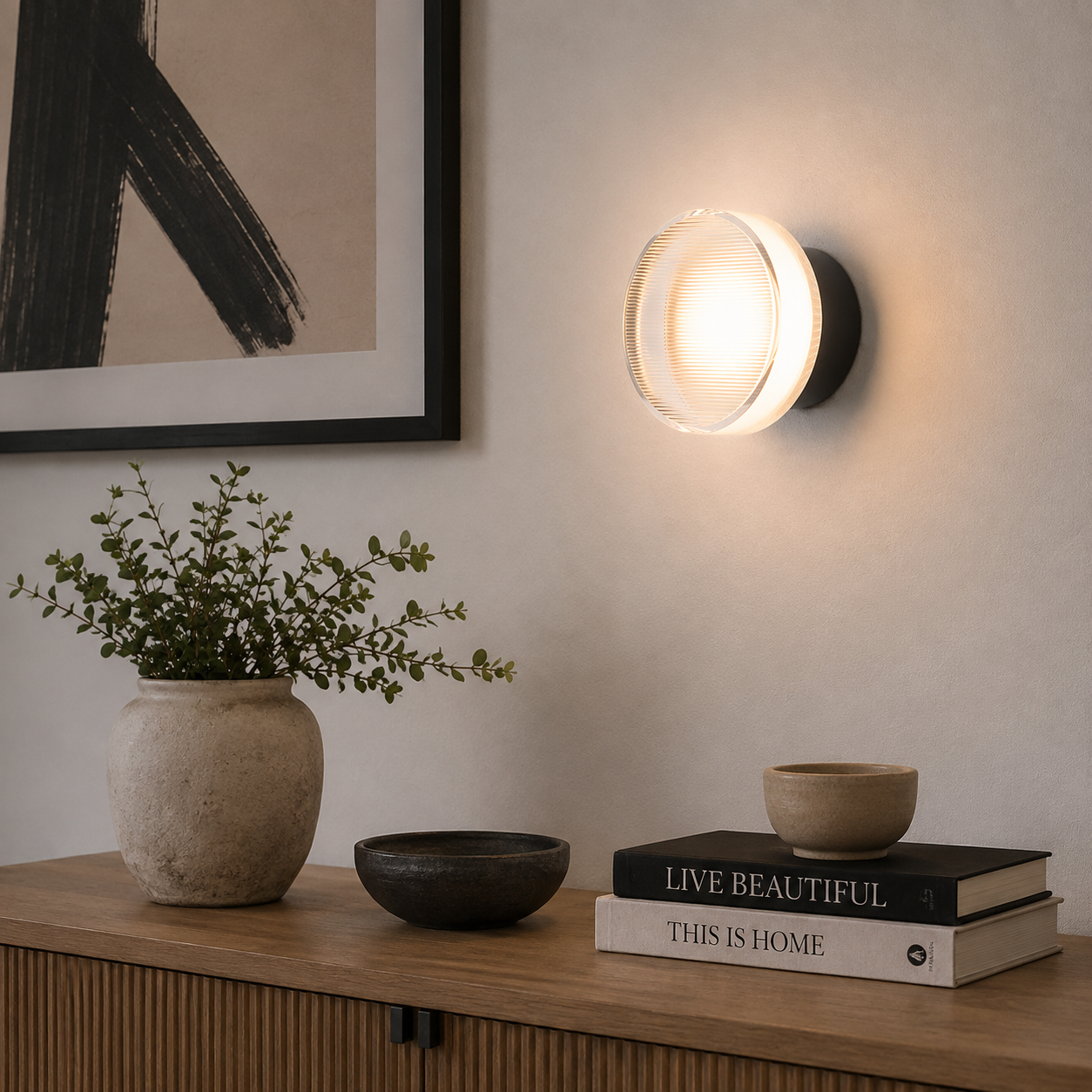 Wall Sconce Built-In LED & Metal Frame
