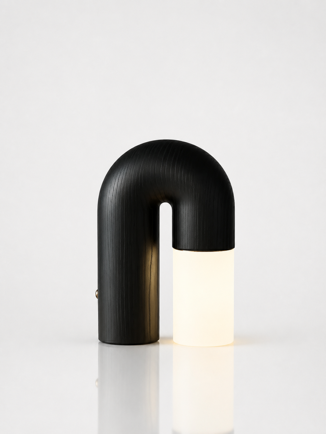 Arco Ash Wood Table Lamp