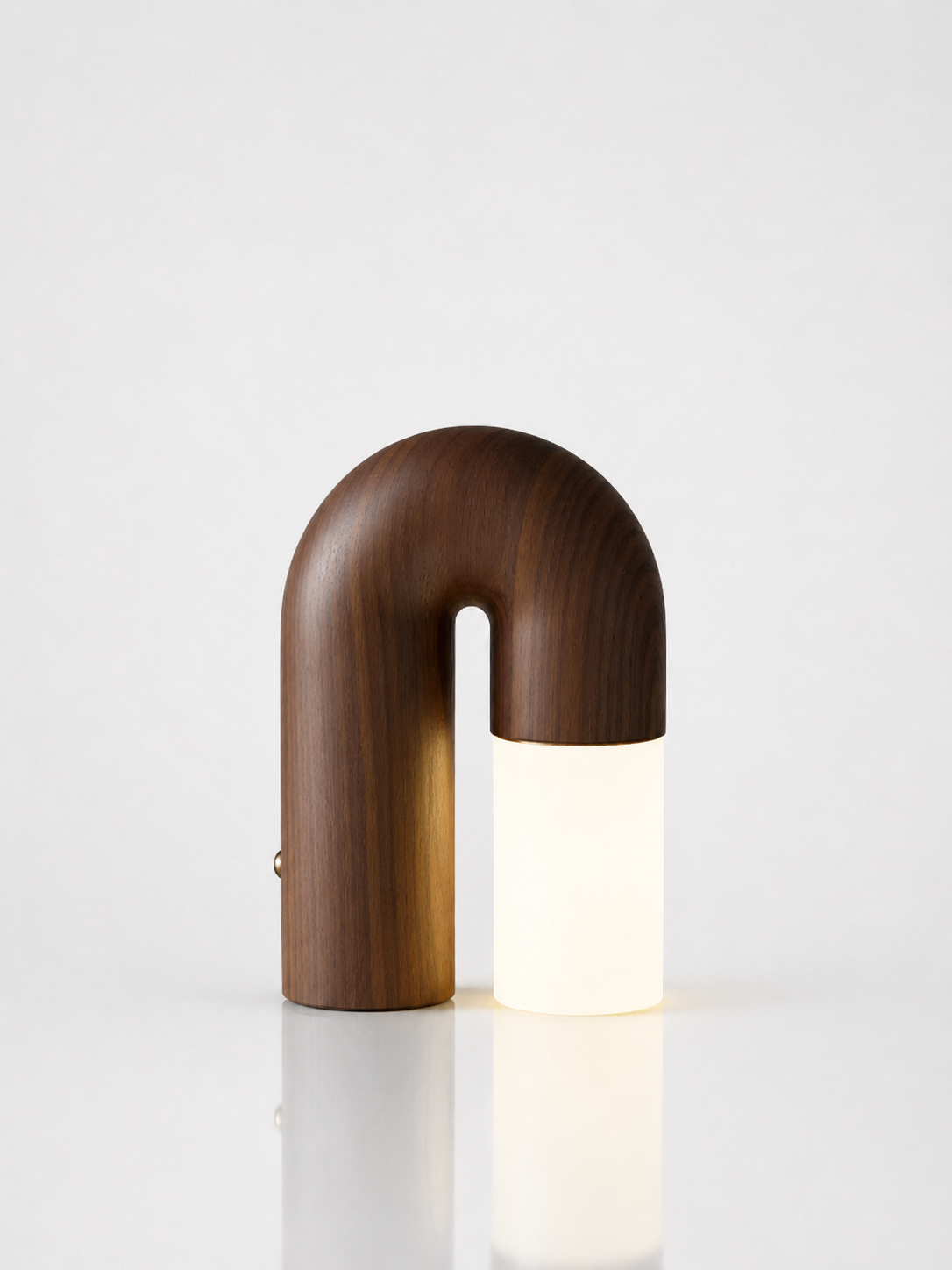 Arco Ash Wood Table Lamp