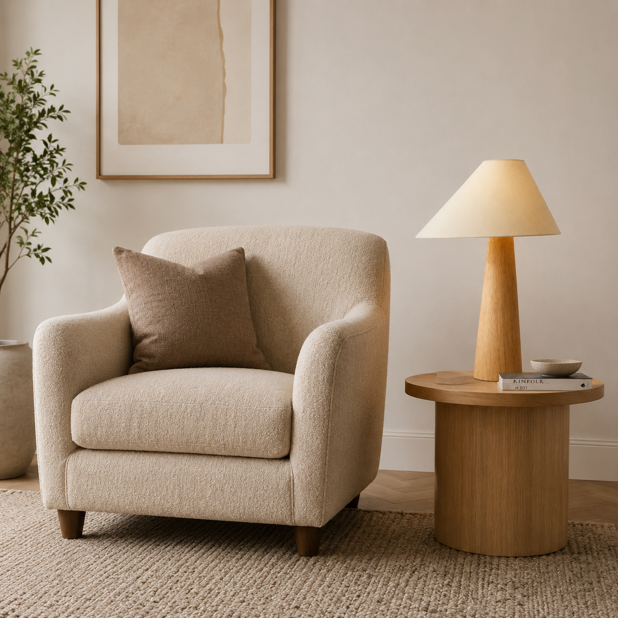 Wood Reading Table Lamp
