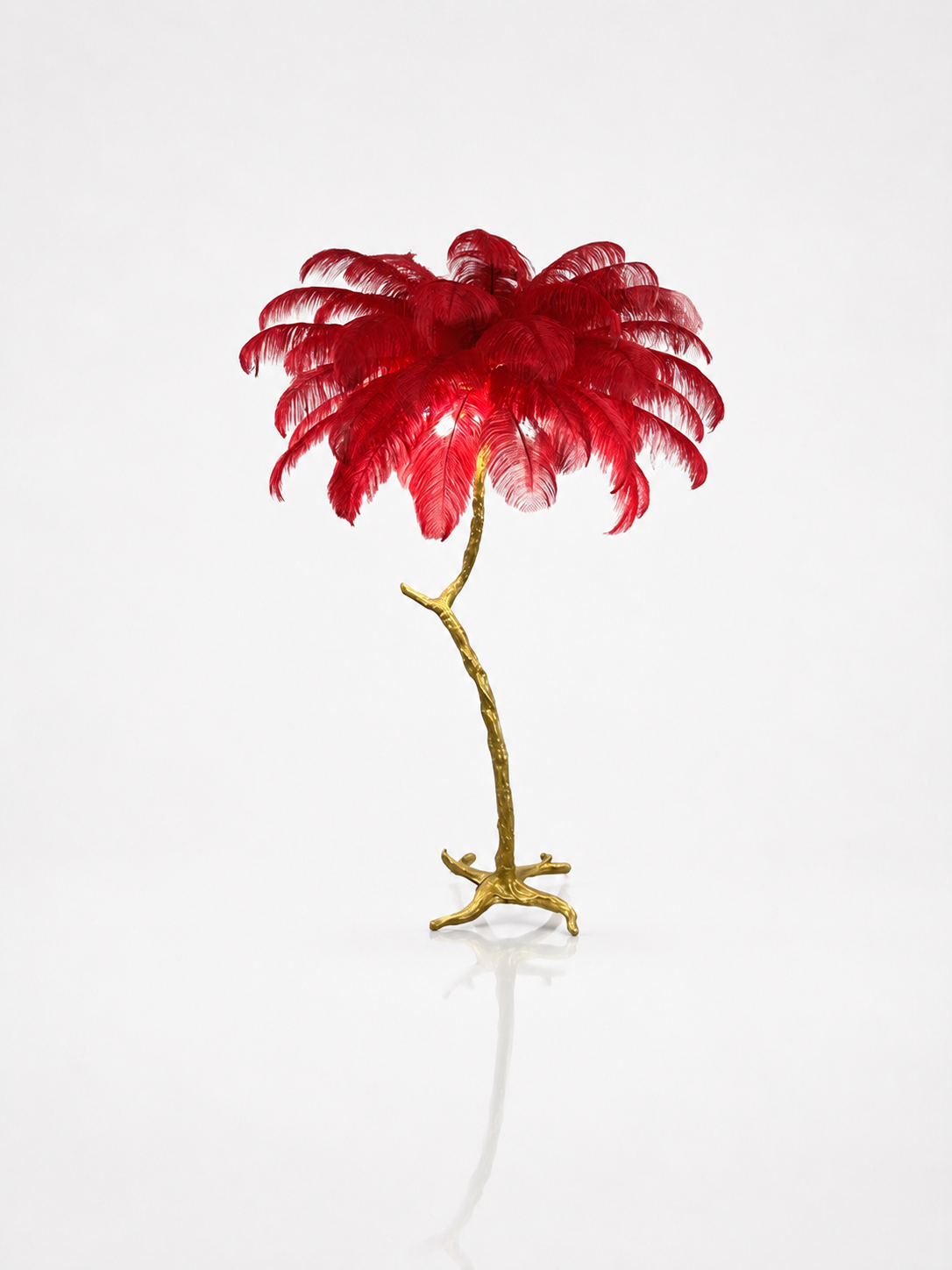 Palm Feather Glow Floor Lamp