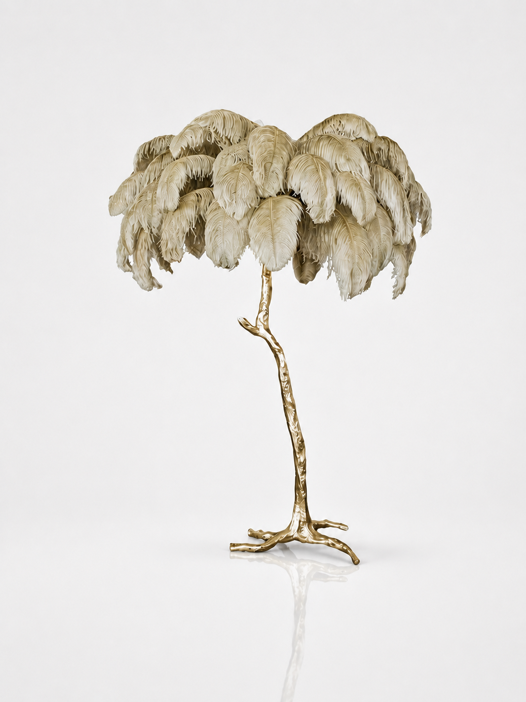 Palm Feather Glow Floor Lamp