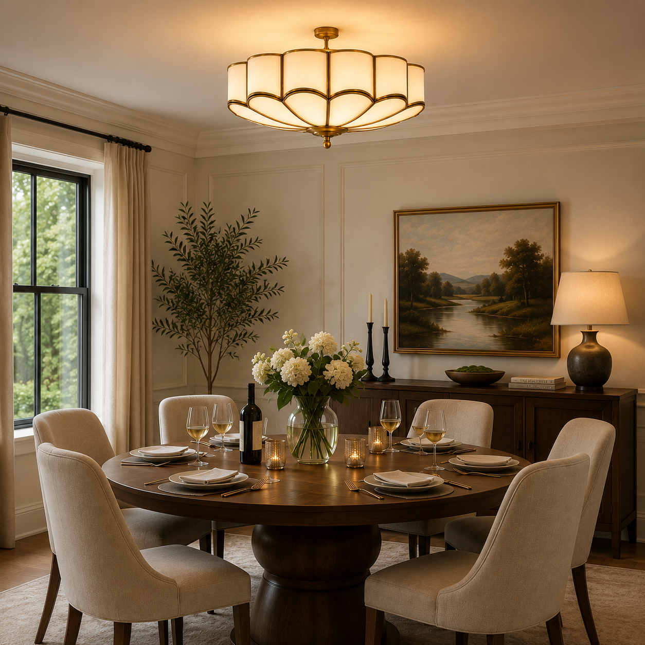 Fleuré Glass Blossom Ceiling Lamp