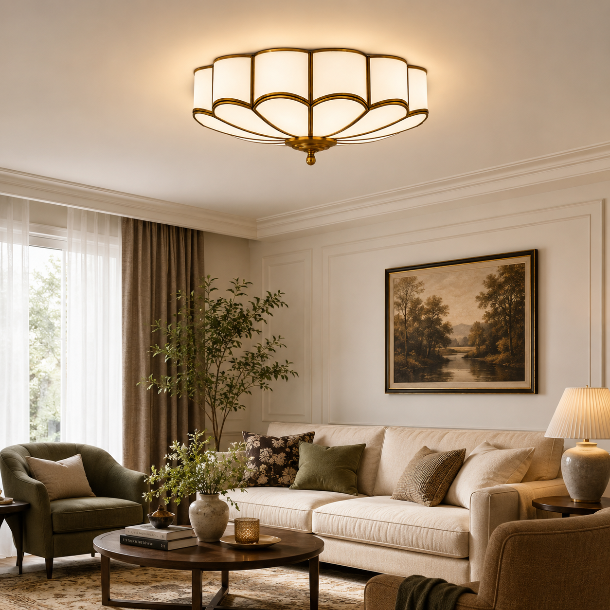 Fleuré Glass Blossom Ceiling Lamp