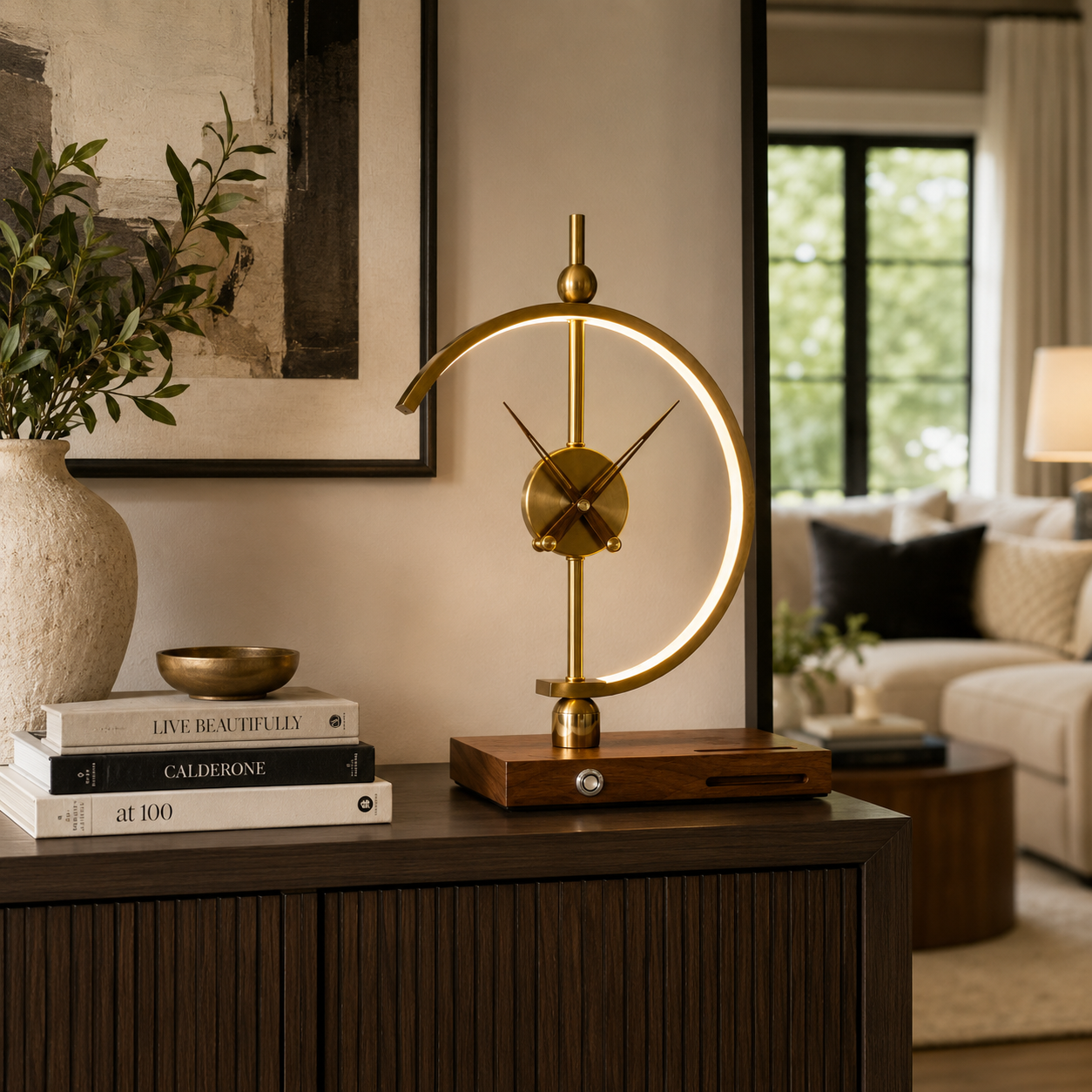 Aurelius Wireless Charging Clock Lamp