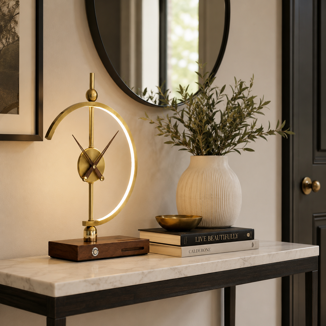 Aurelius Wireless Charging Clock Lamp
