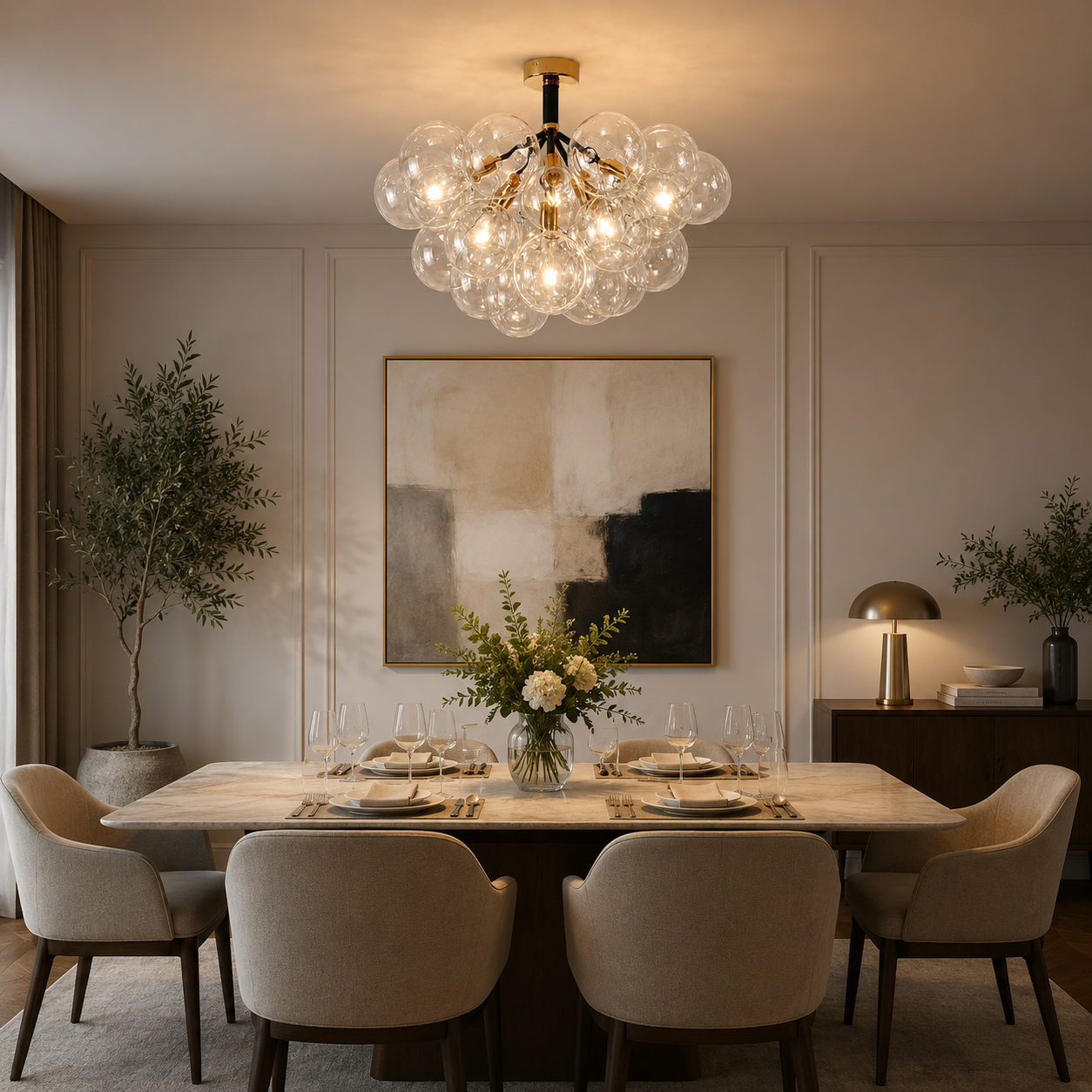 Aurelia Glass Bubble Chandelier