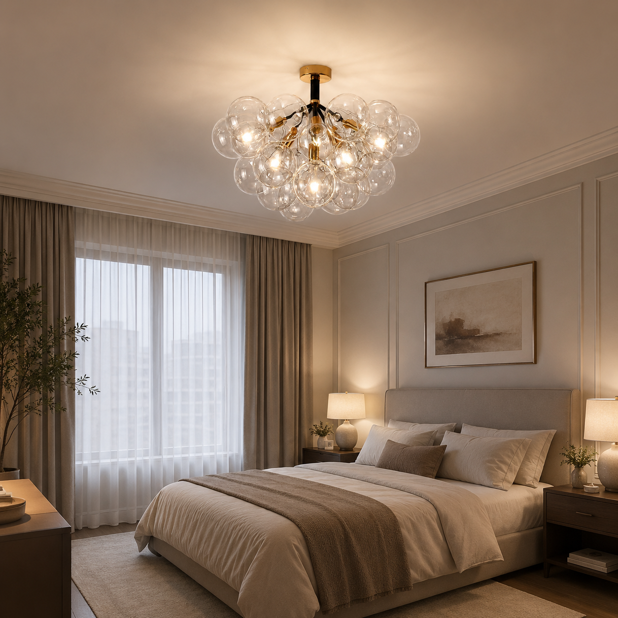 Aurelia Glass Bubble Chandelier