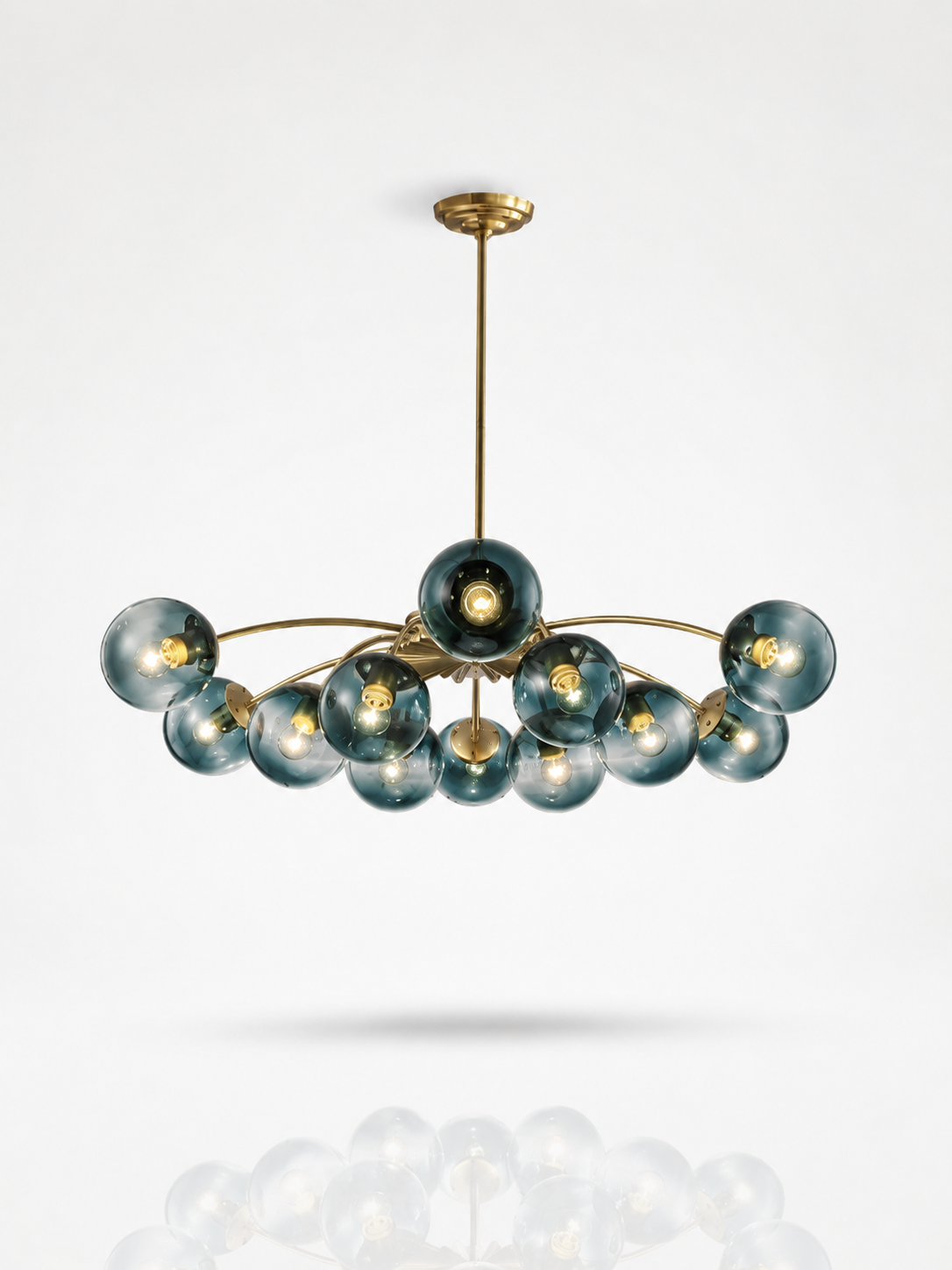 Azure Bloom Bubble Chandelier