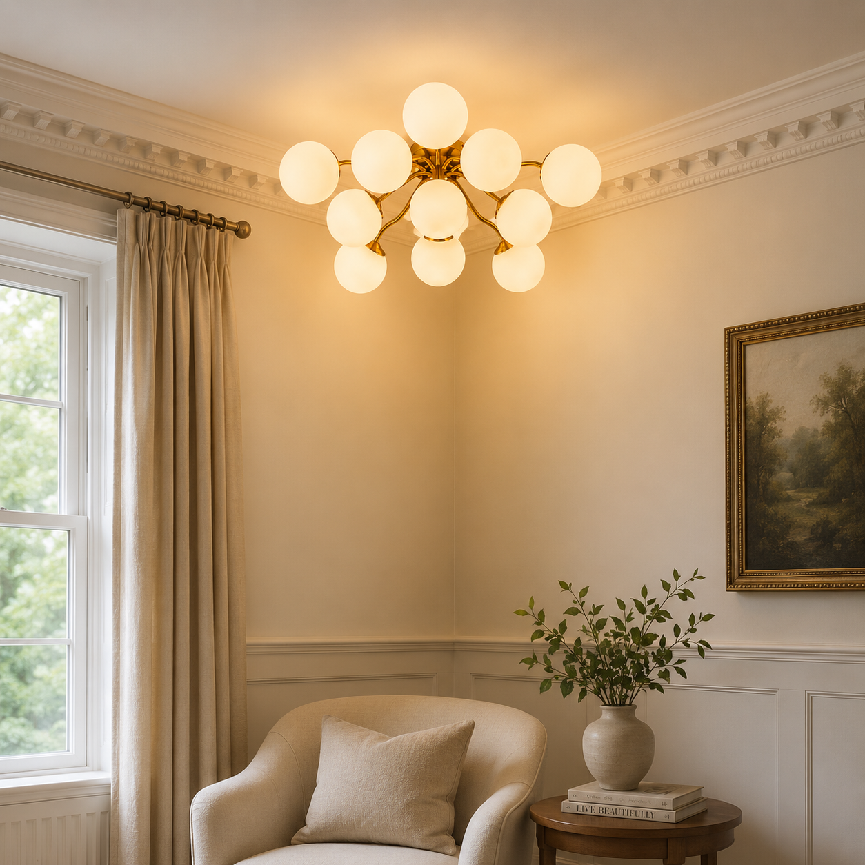 Bubble Flush Sputnik Chandelier