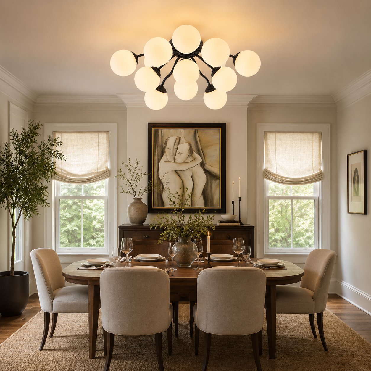 Bubble Flush Sputnik Chandelier