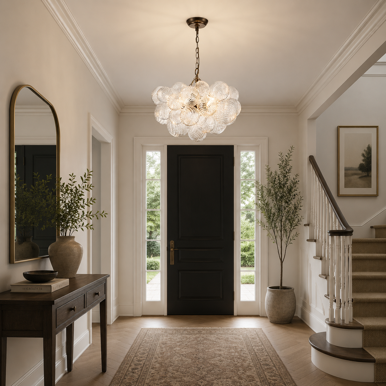 Celeste Cluster Glass Globe Chandelier