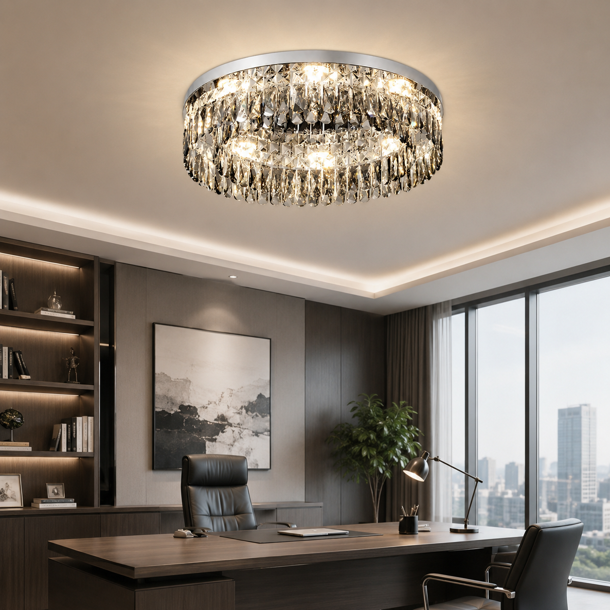 Crystal Halo Ceiling Lamp