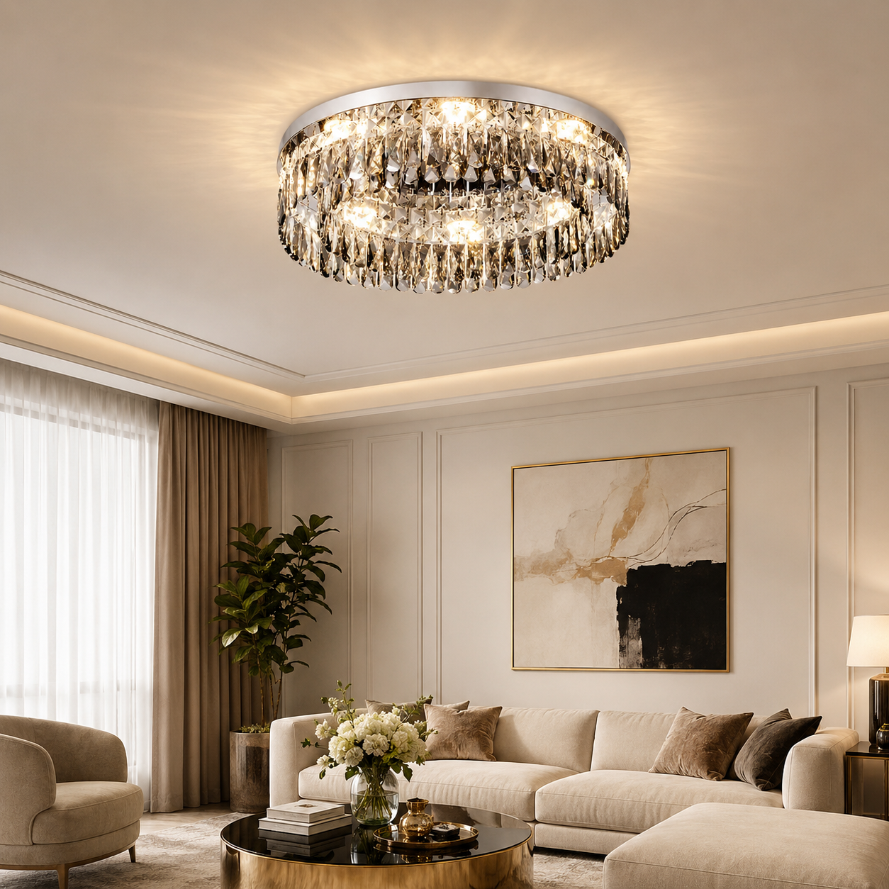 Crystal Halo Ceiling Lamp