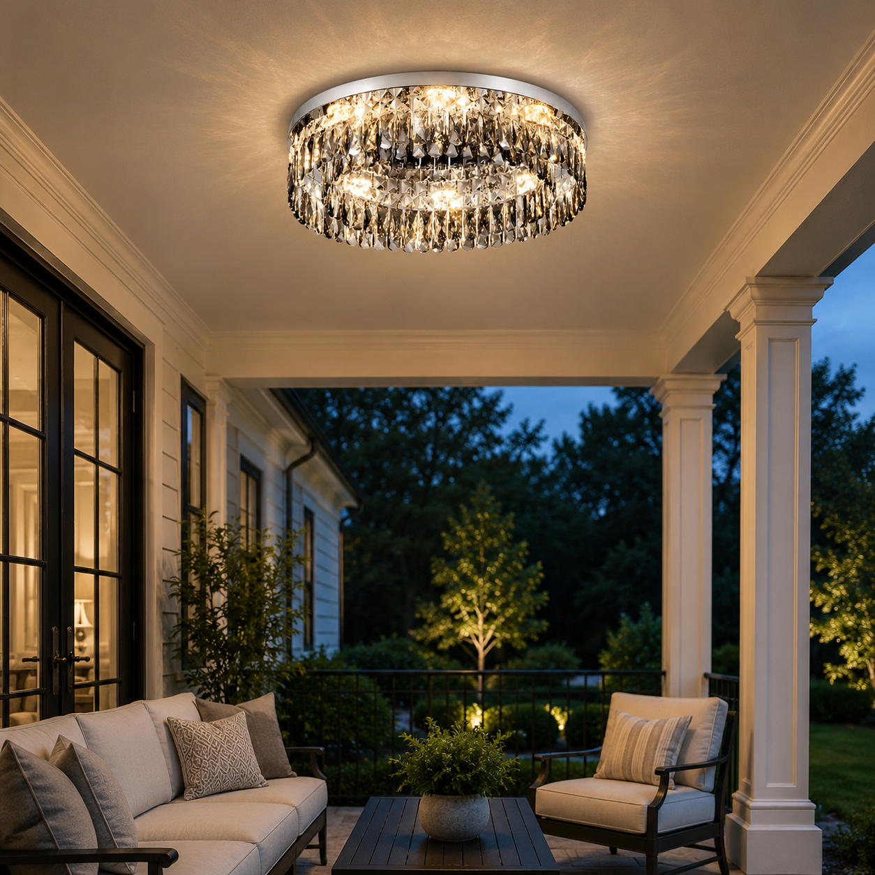 Crystal Halo Ceiling Lamp