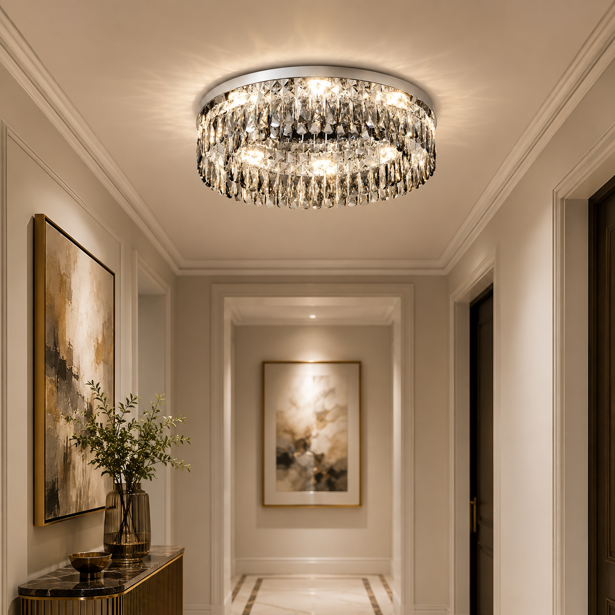 Crystal Halo Ceiling Lamp