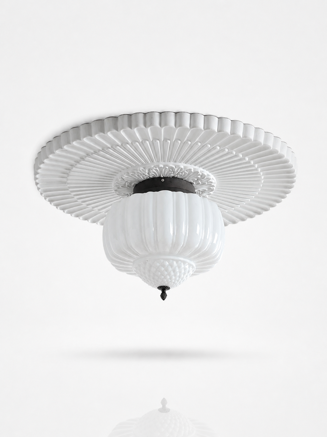 Geometric Drum Flush Mount Ceiling Lamp