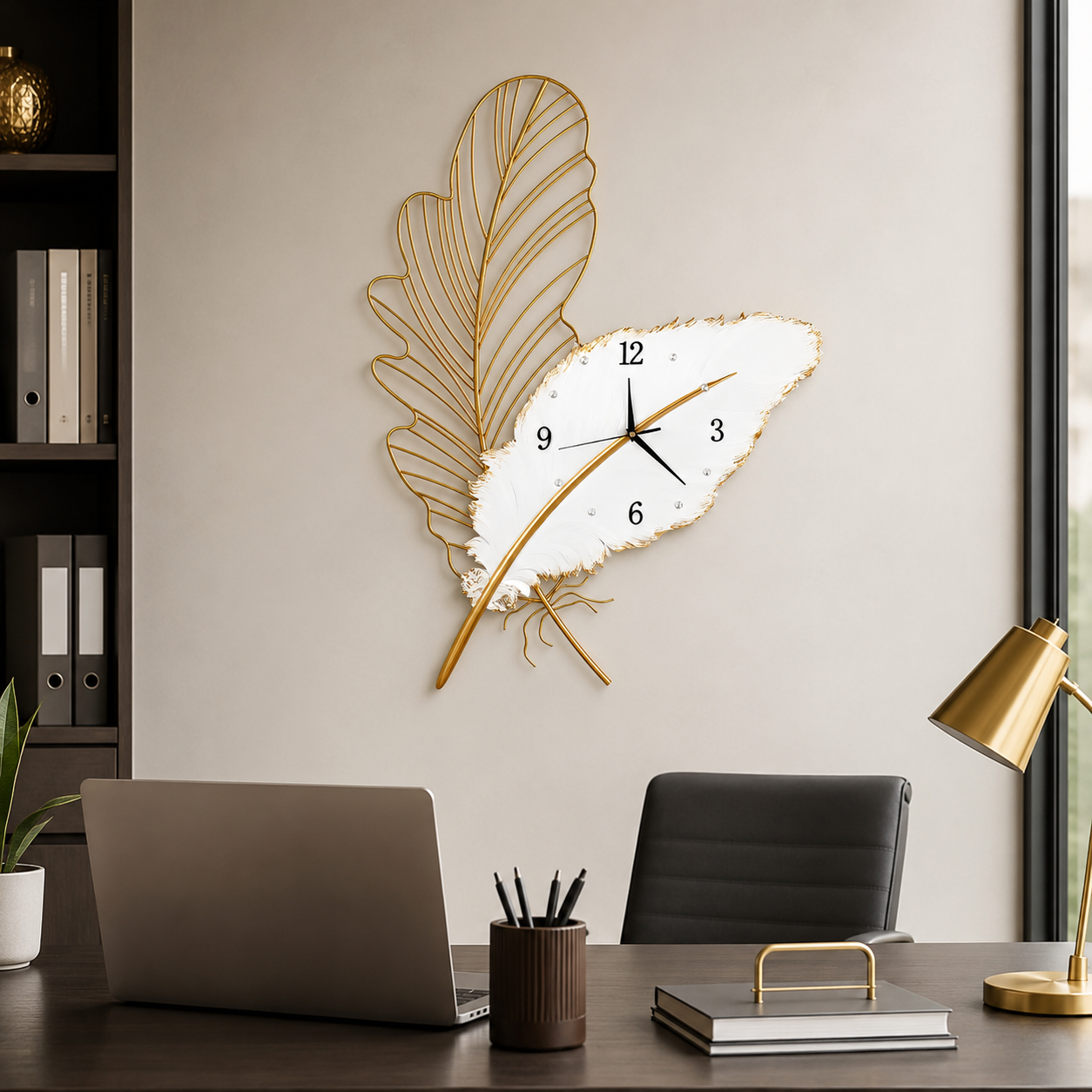 Feather LED Wall Clock
