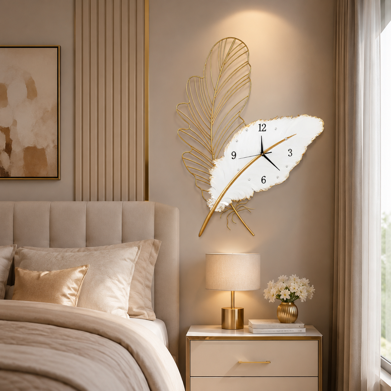 Feather LED Wall Clock