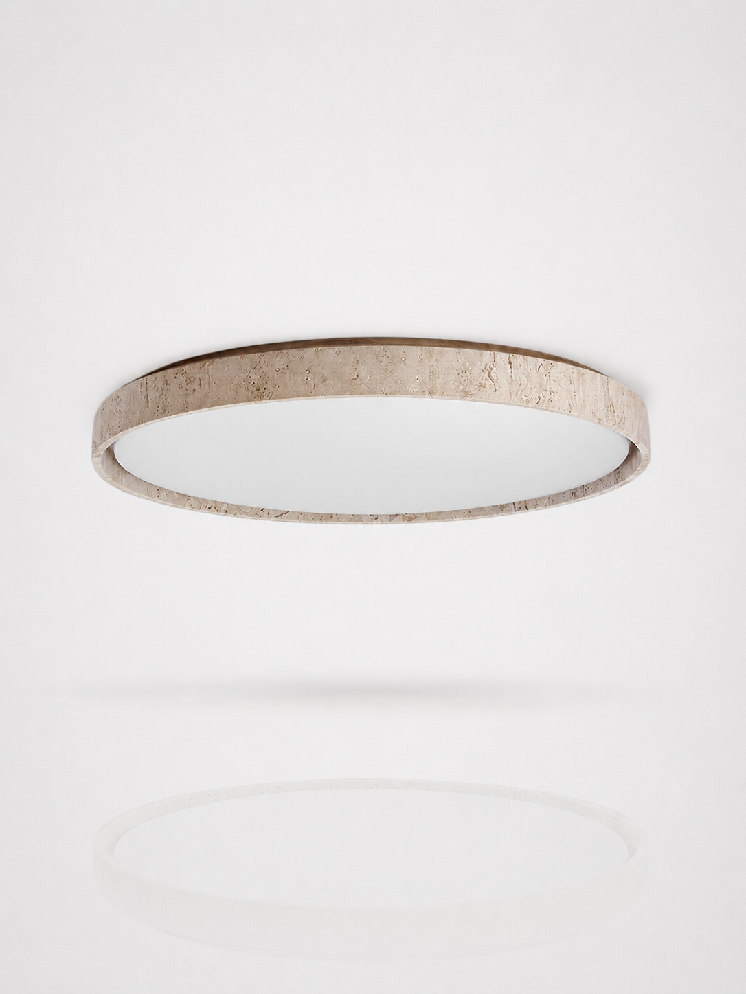 Round Travertine Ceiling Lamp