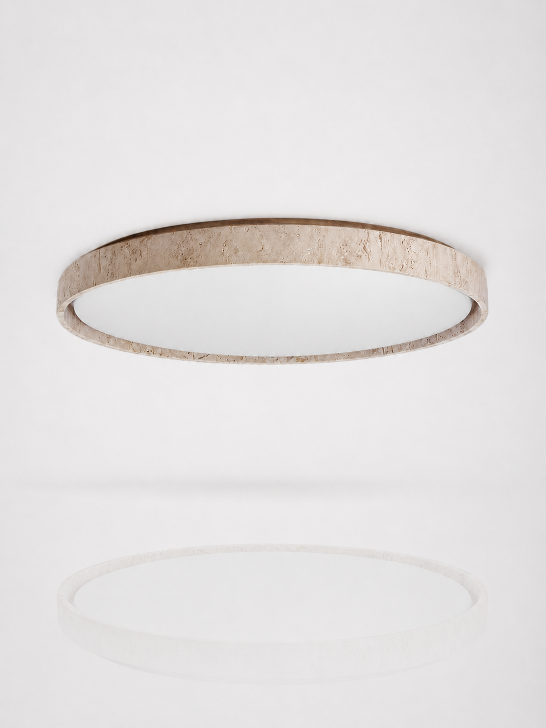 Round Travertine Ceiling Lamp