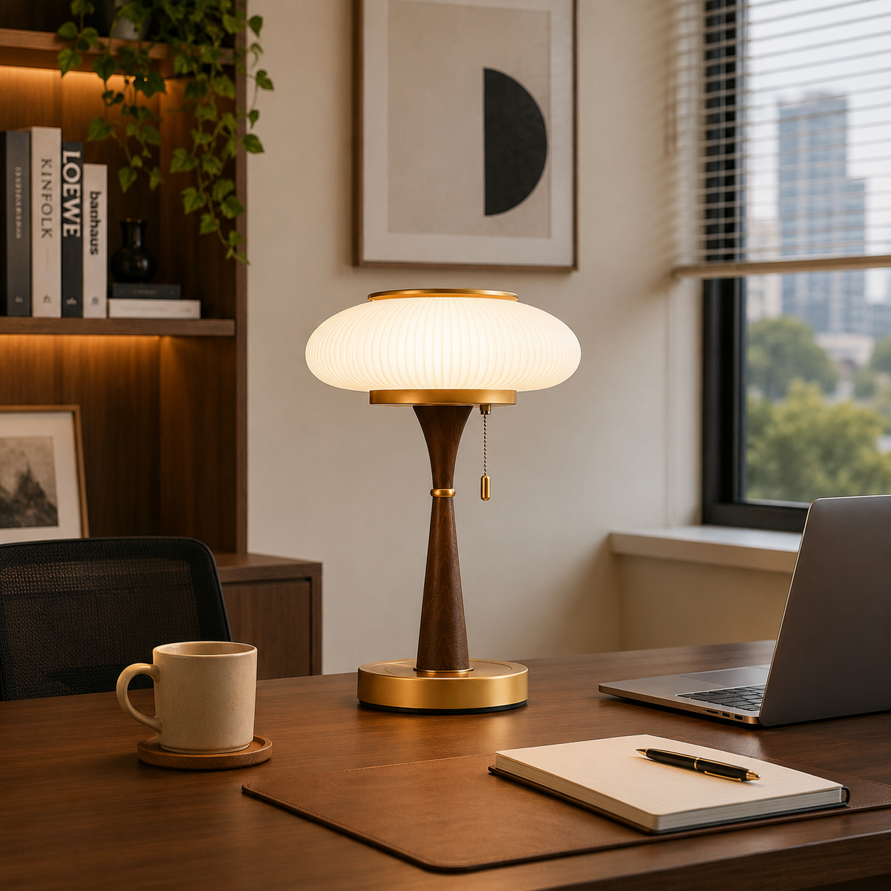 Mushroom Glass Table Lamp