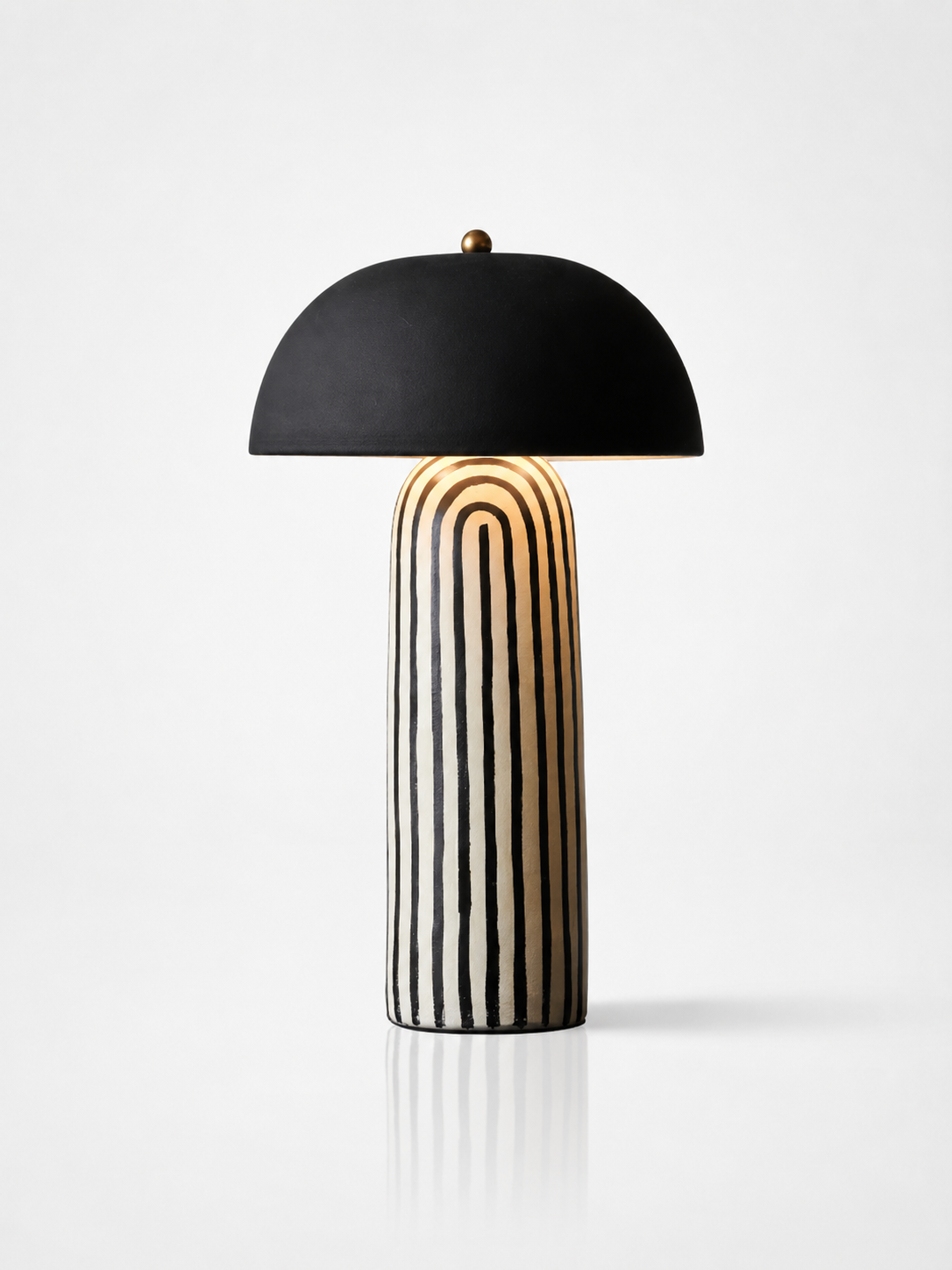 Striped Ceramic Table Lamp