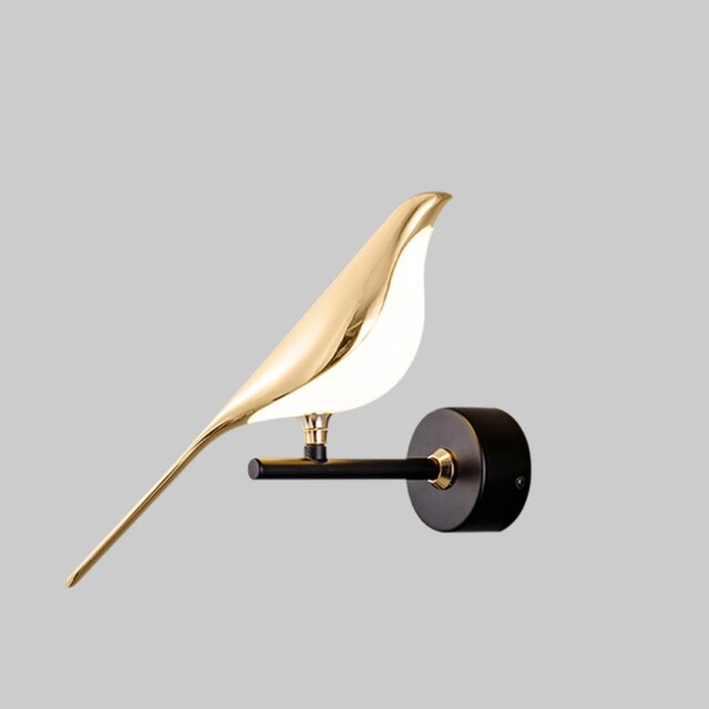 LED Aviary Bird Wall Light Aluminium Acrylic 3000K