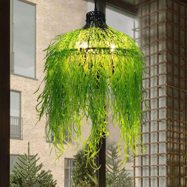 Botanical Vine 3-Light Modern Chandelier | Iron Frame Hanging Light