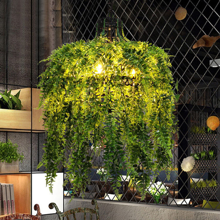 Botanical Vine 3-Light Modern Chandelier | Iron Frame Hanging Light